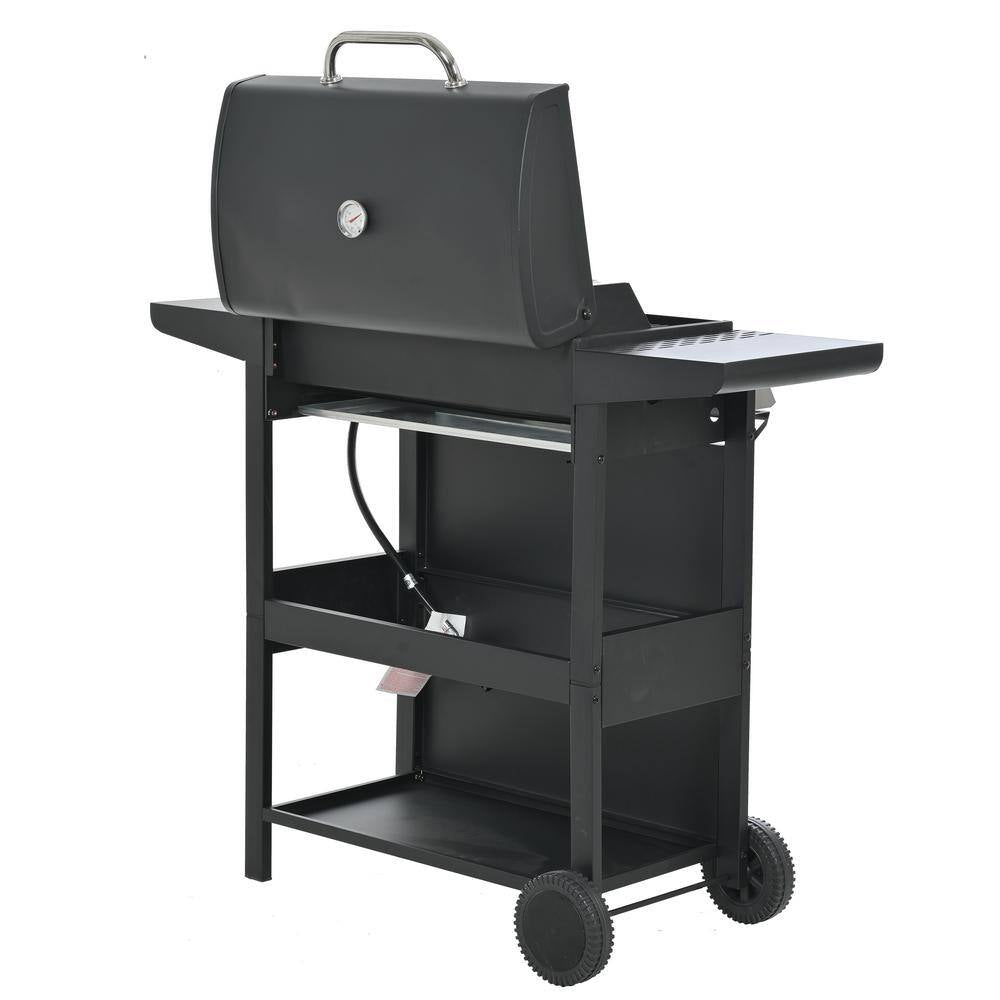 4-Burner Portable Tabletop Propane Gas Grill in Black