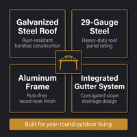 18-Ft X 12-Ft Apollo Brown Gazebo with Hardtop Roof (Screen Included) — Results & Stats
